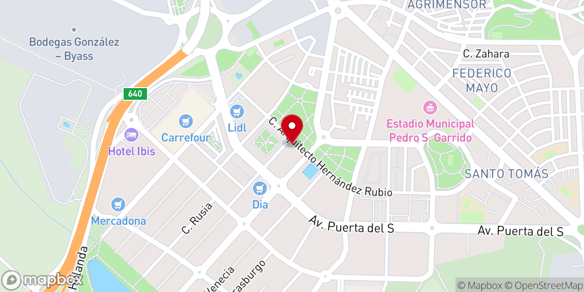 Map showing location of Parroquia del Santísimo Cristo de la Sed