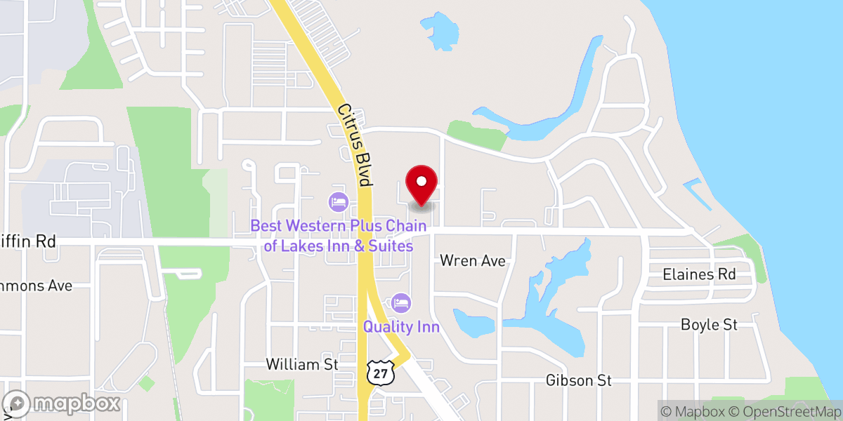 Map showing location of Bethany Lutheran Church