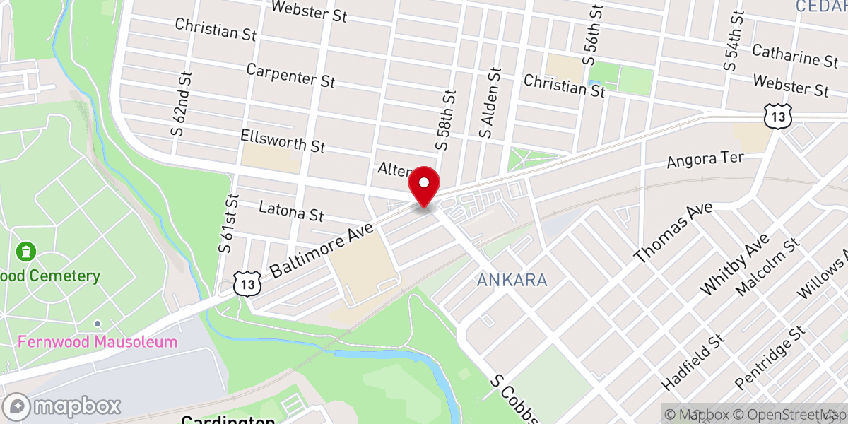 Map showing location of Christ Apostolic Church