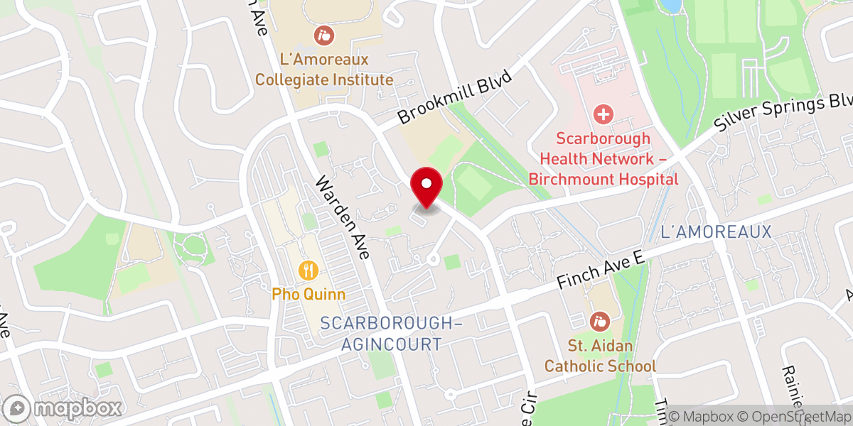 Map showing location of Bridletowne Park Church