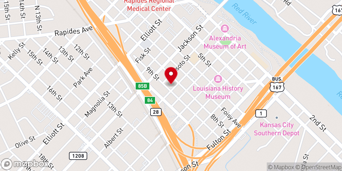 Map showing location of Rapides Parish Child Support