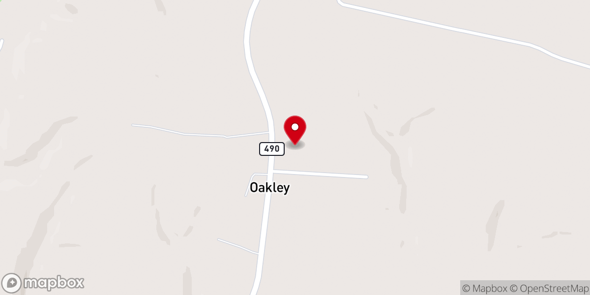 Map showing location of Mount Carmel Christian Church