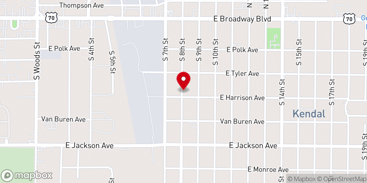 Map showing location of New Saint Paul Baptist Church
