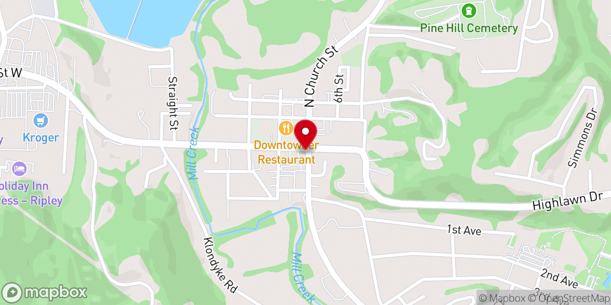 Map showing location of Sinaiville Church