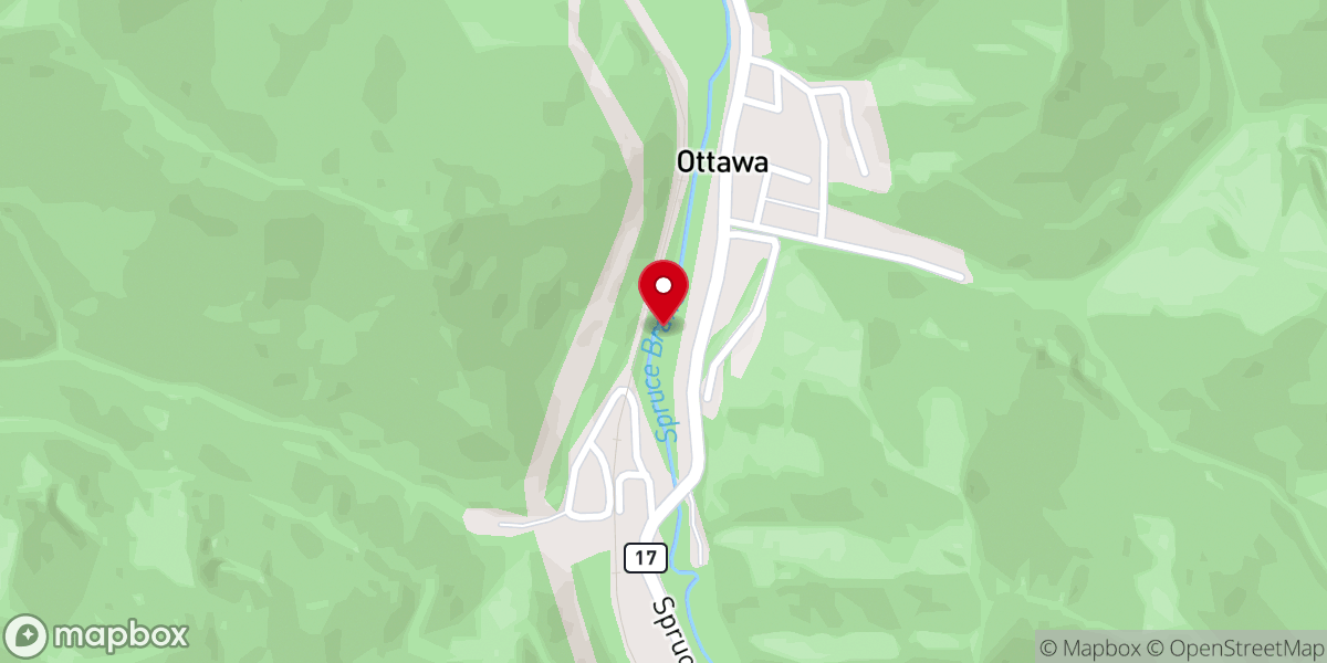Map showing location of Ottawa, WV 25149