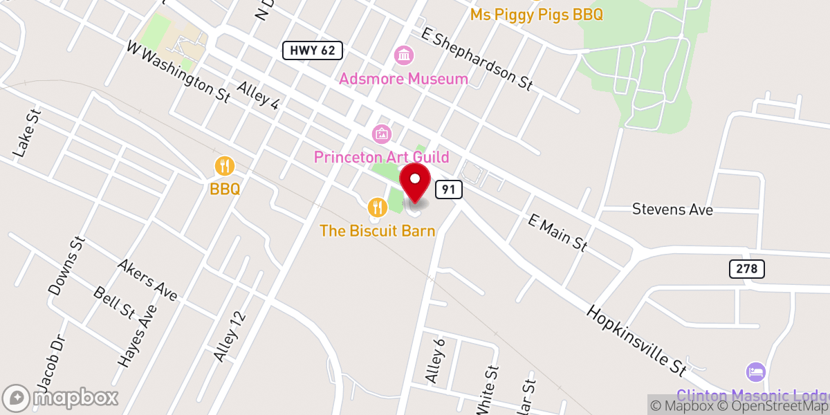 Map showing location of New Haven General Baptist Church