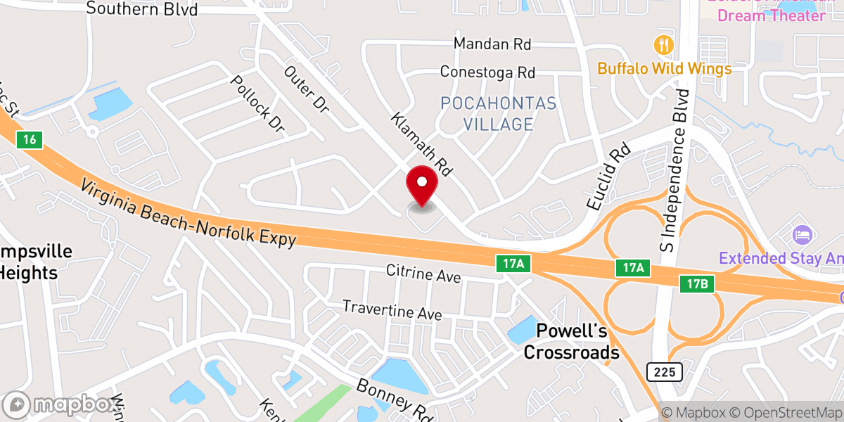 Map showing location of Discovery Church