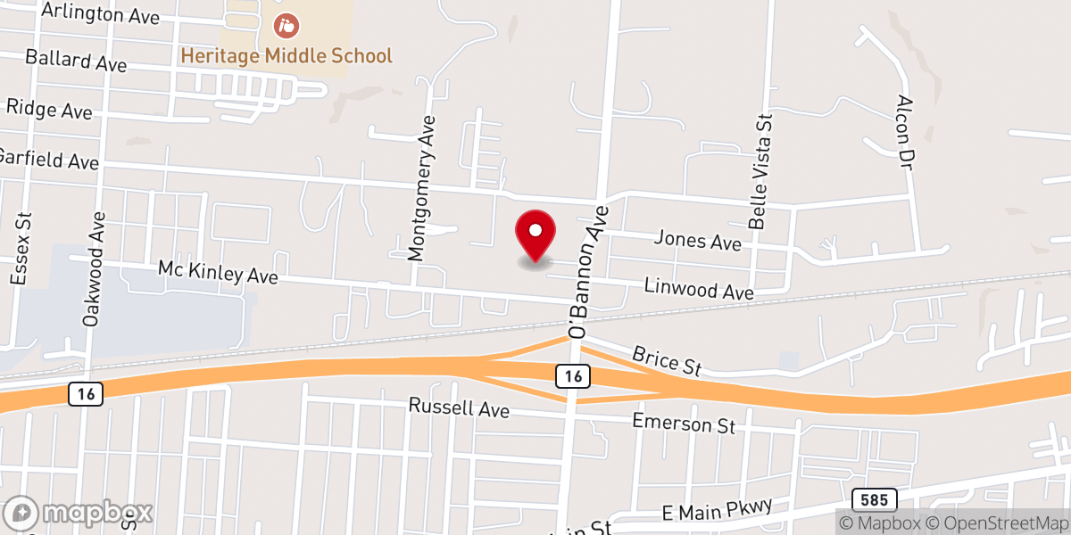 Map showing location of Newark Church of Christ