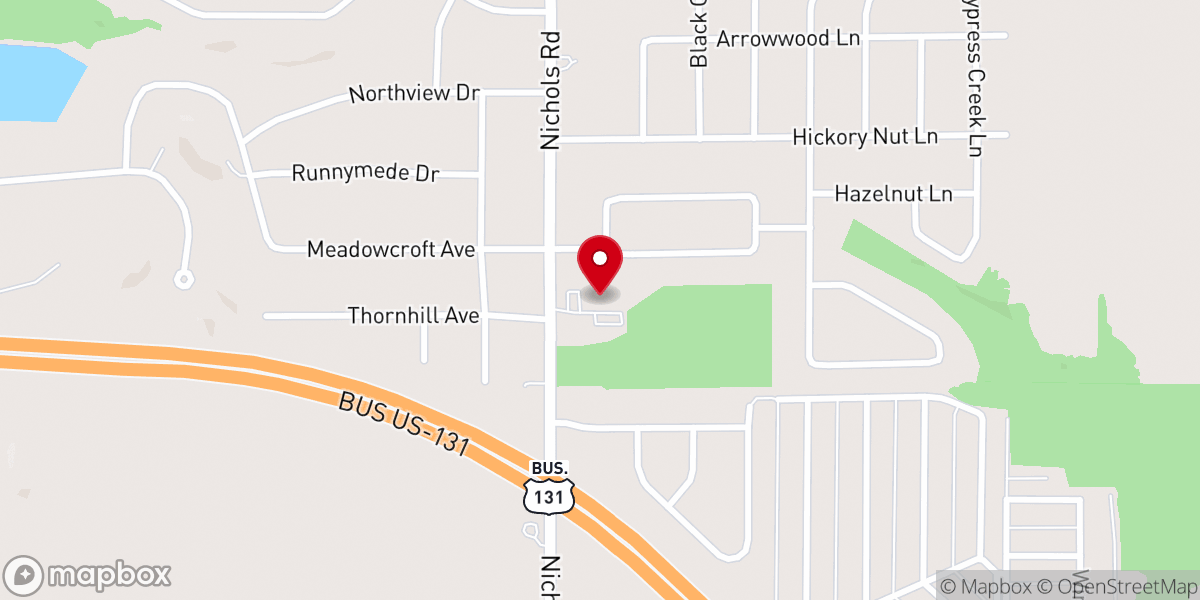 Map showing location of New Day Community Church