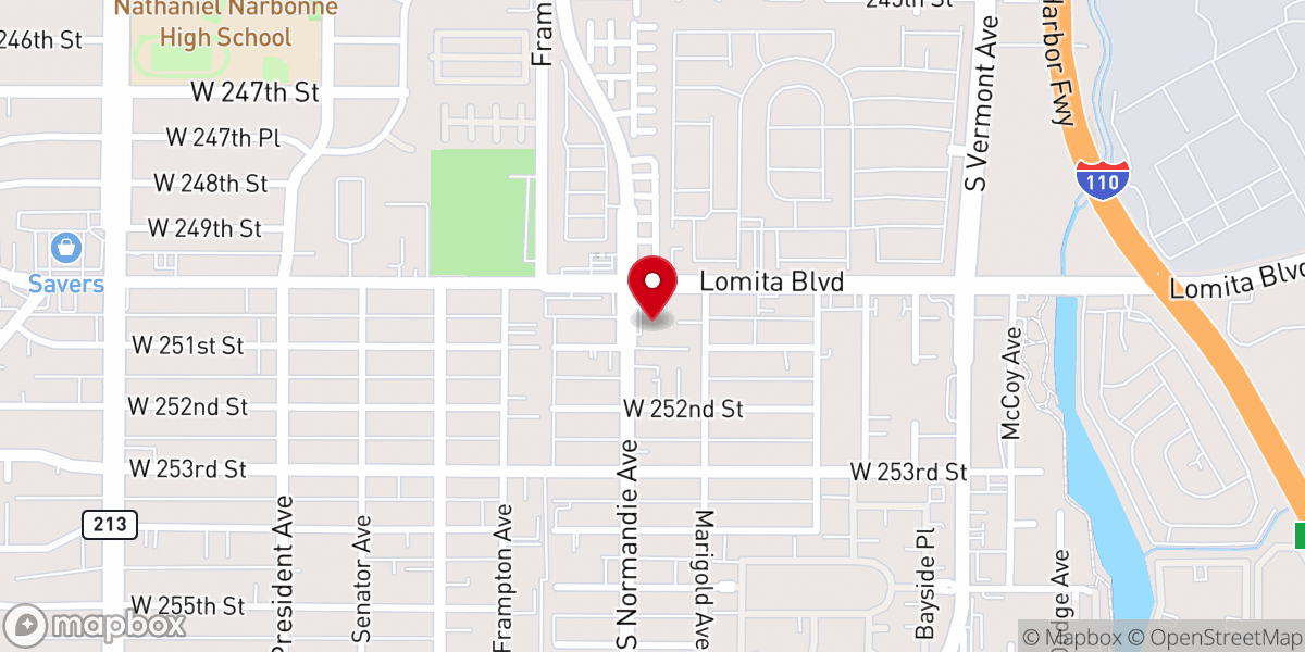 Map showing location of St. Matthew Lutheran Church