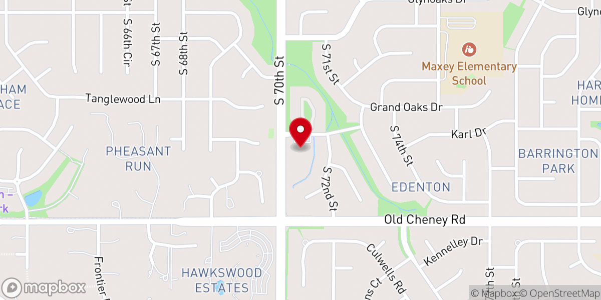 Map showing location of Edenton Christian Church