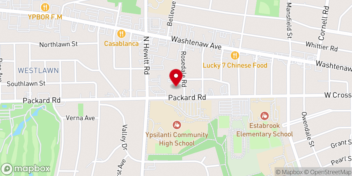 Map showing location of Faith Way Baptist Church