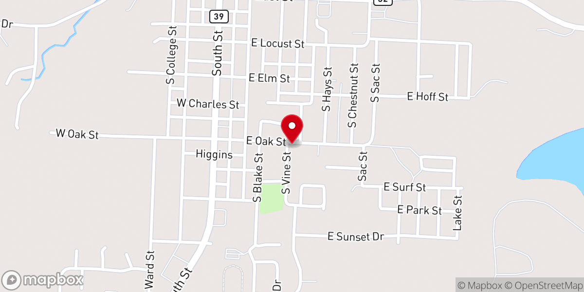 Map showing location of Grace Fellowship Full Gospel Church