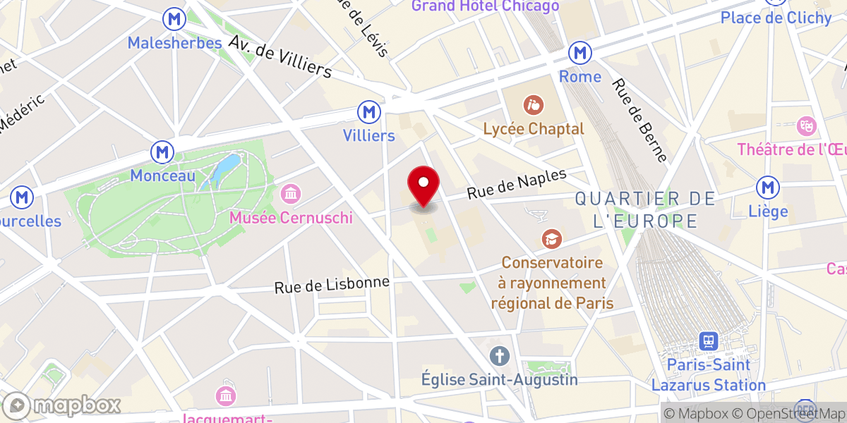 Map showing location of Église Saint-Lazare