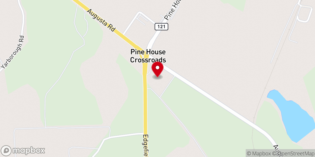 Map showing location of The Pine House