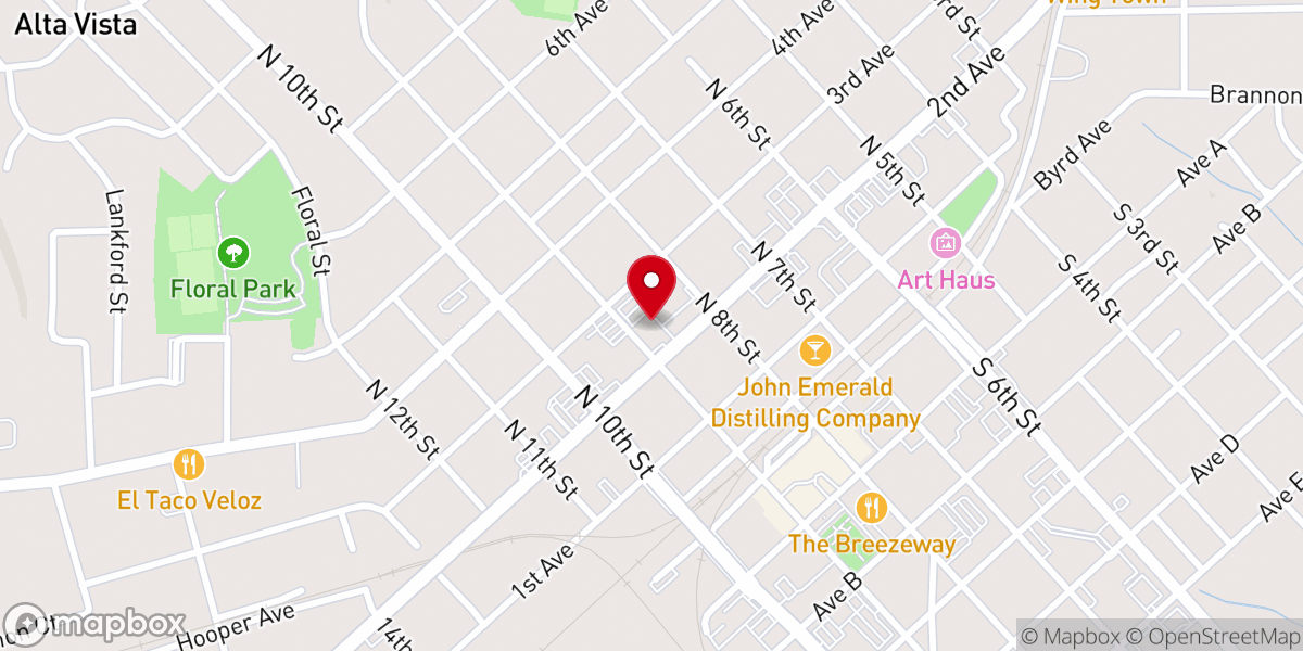 Map showing location of Trinity Church Student Center