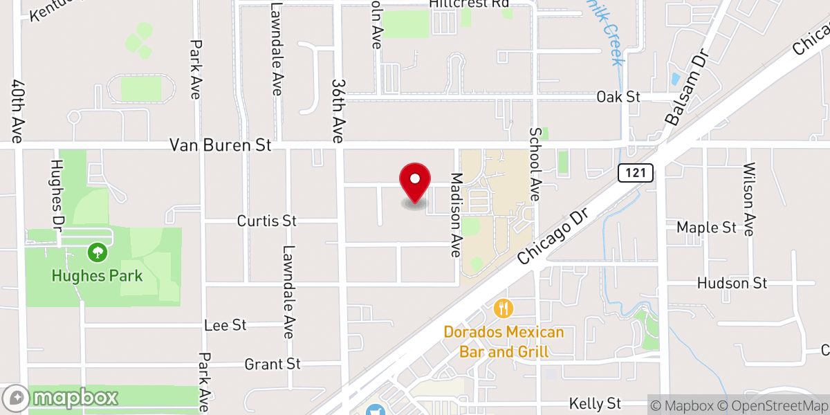 Map showing location of Immanuel Christian Reformed