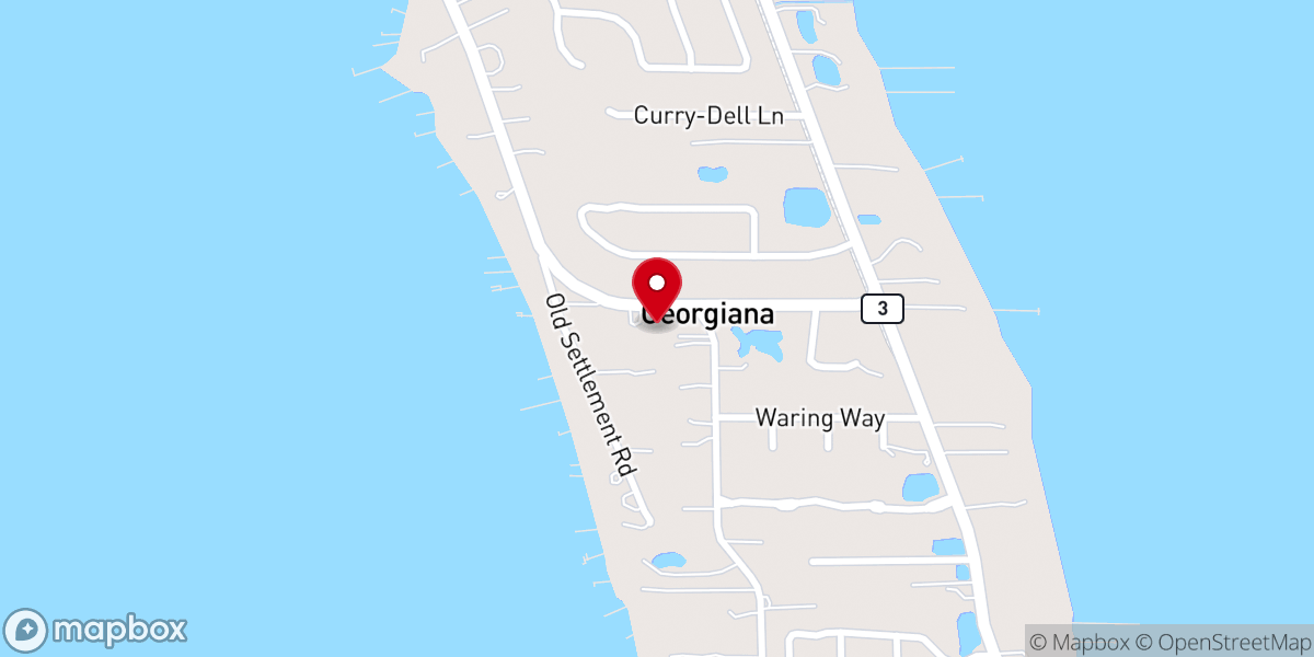 Map showing location of Georgianna Church