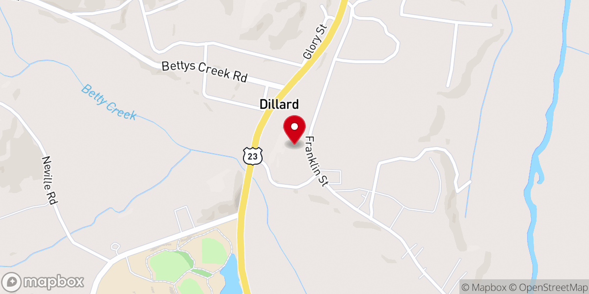 Map showing location of Head of Tennessee Baptist Church
