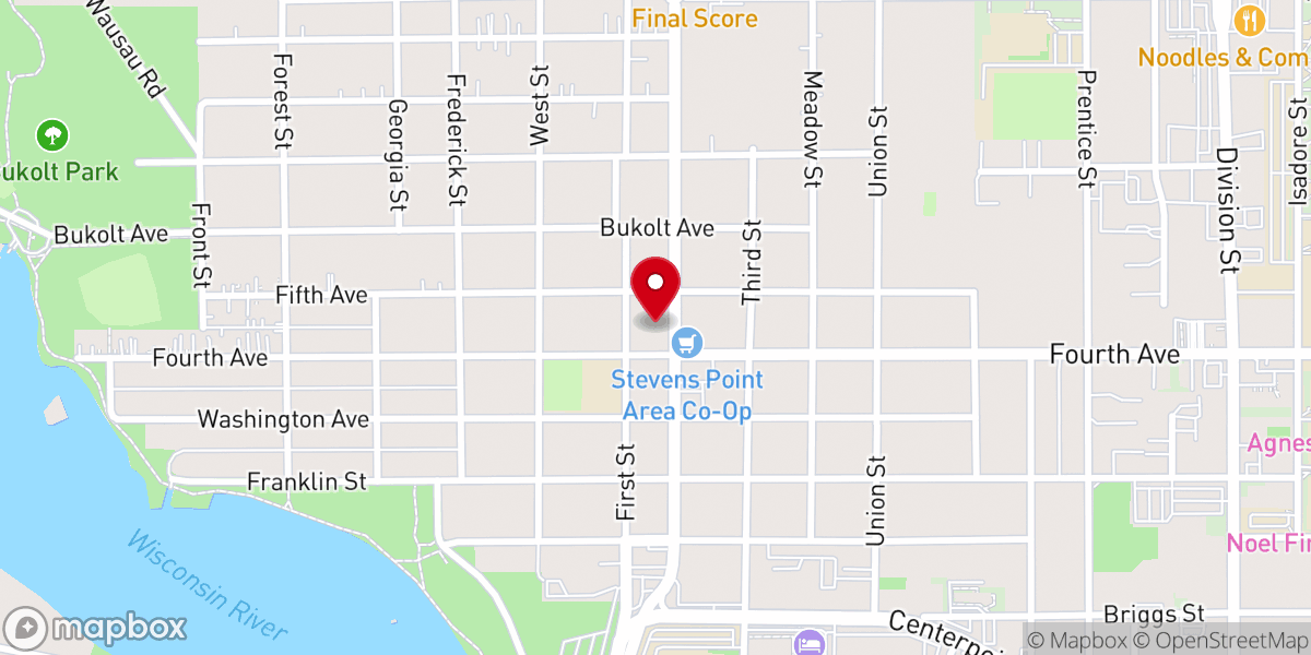 Map showing location of Saint Peter Catholic Church