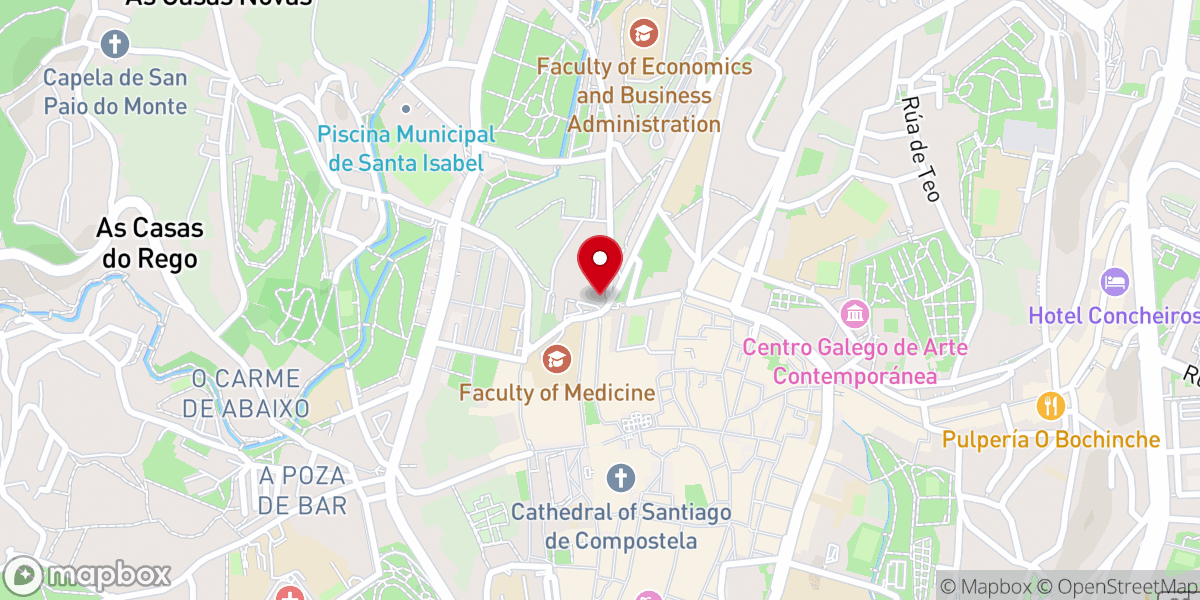 Map showing location of Iglesia de San Francisco