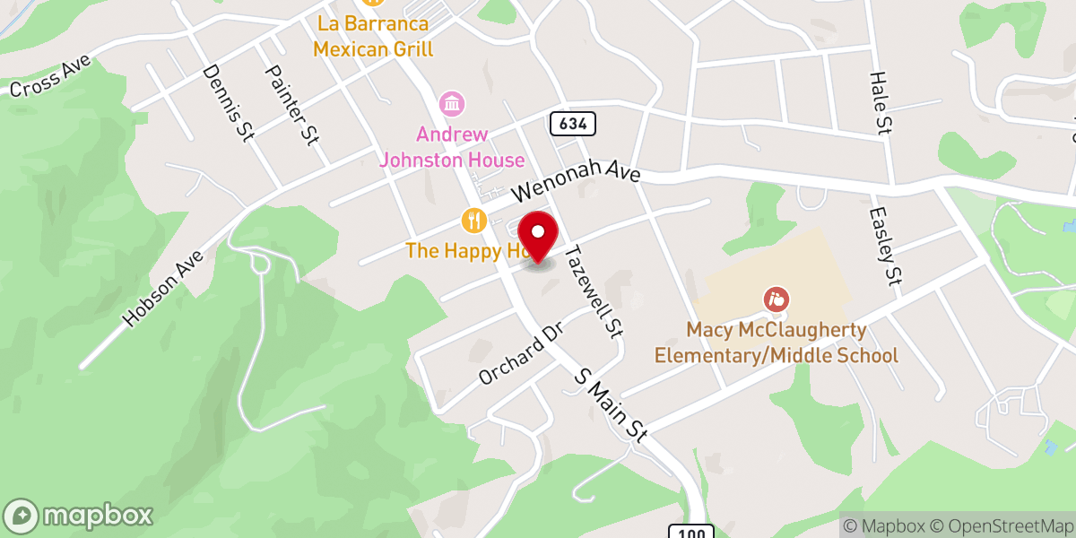 Map showing location of Grace Covenant Church