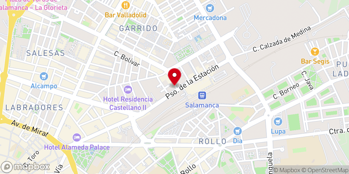 Map showing location of Iglesia Cristiana Su Gracia Salamanca