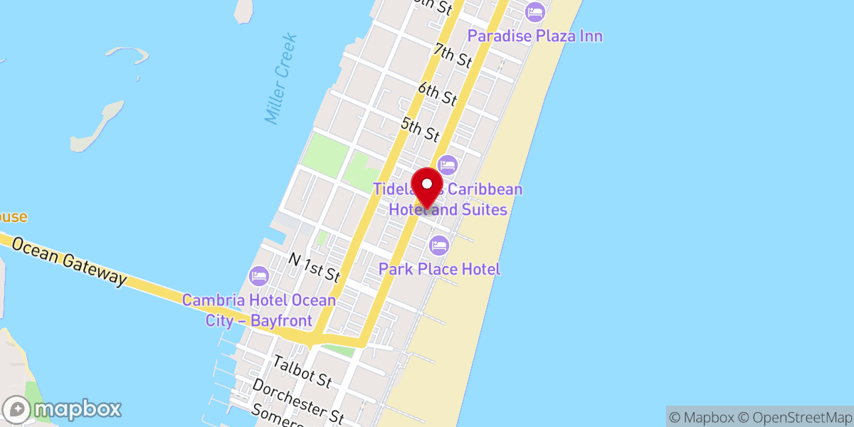 Map showing location of St. Paul's by-the Sea Episcopal Church