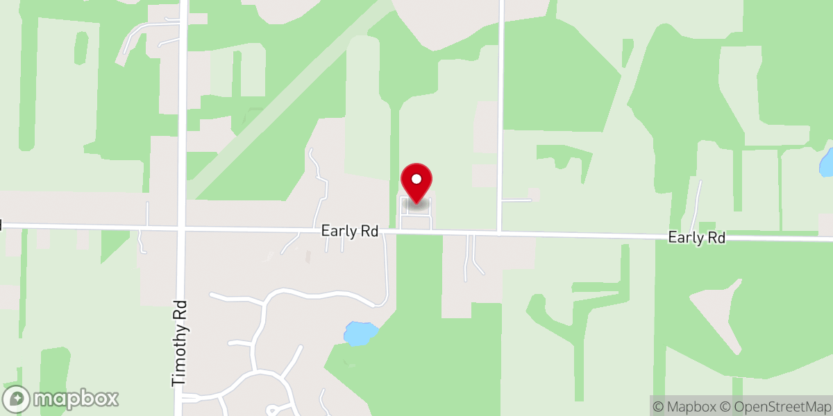 Map showing location of New Carlisle Wesleyan Church