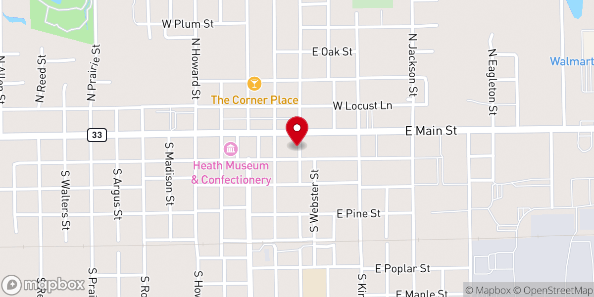 Map showing location of Crawford County Christian Center
