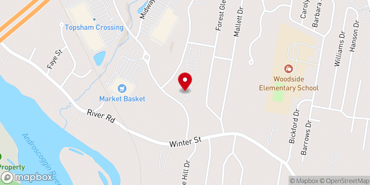 Map showing location of Topsham Seventh-day Adventist Church