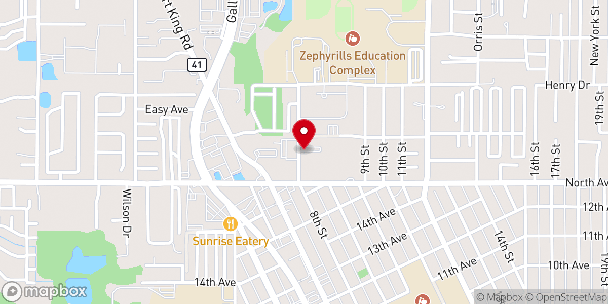 Map showing location of First Christian Church
