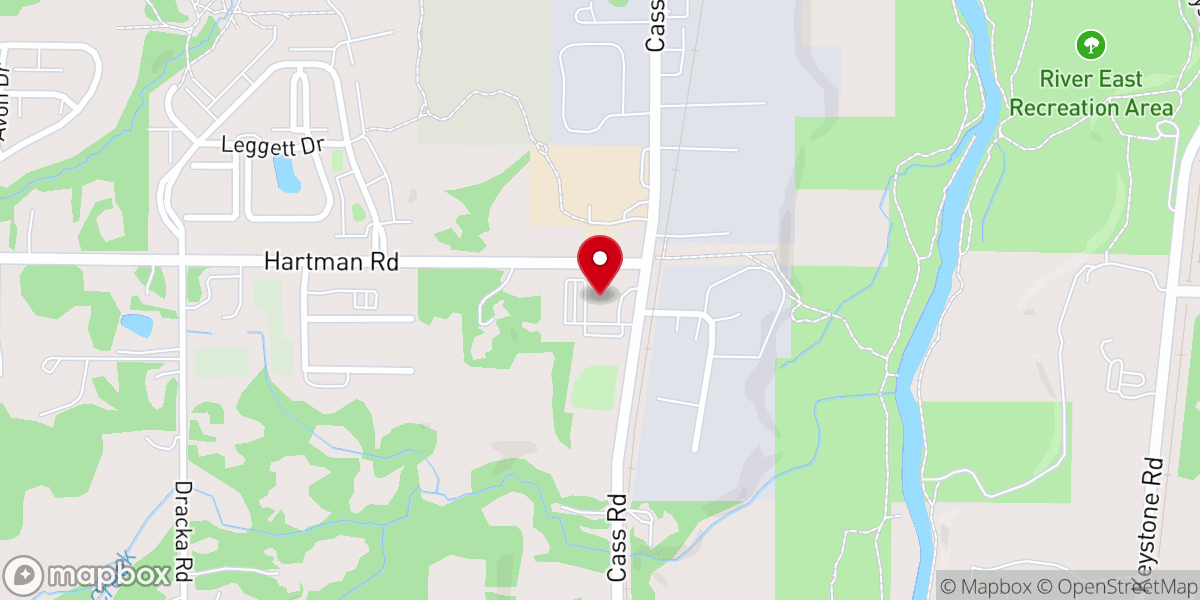 Map showing location of Bible Baptist Church