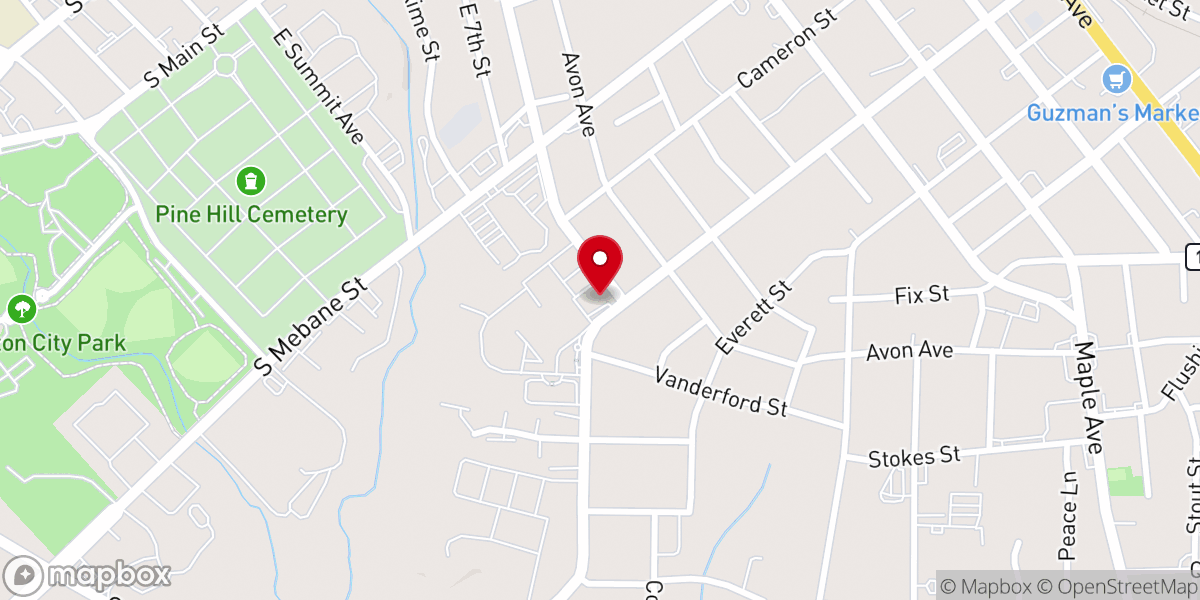 Map showing location of Burlington Assembly Of God