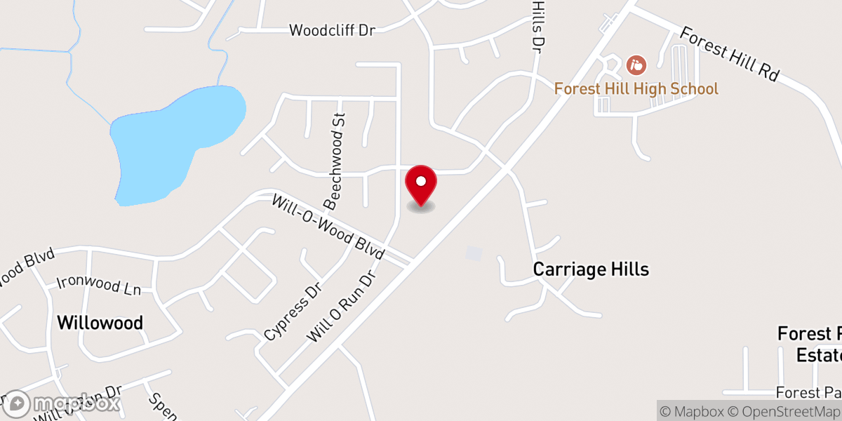 Map showing location of Greater Works Church
