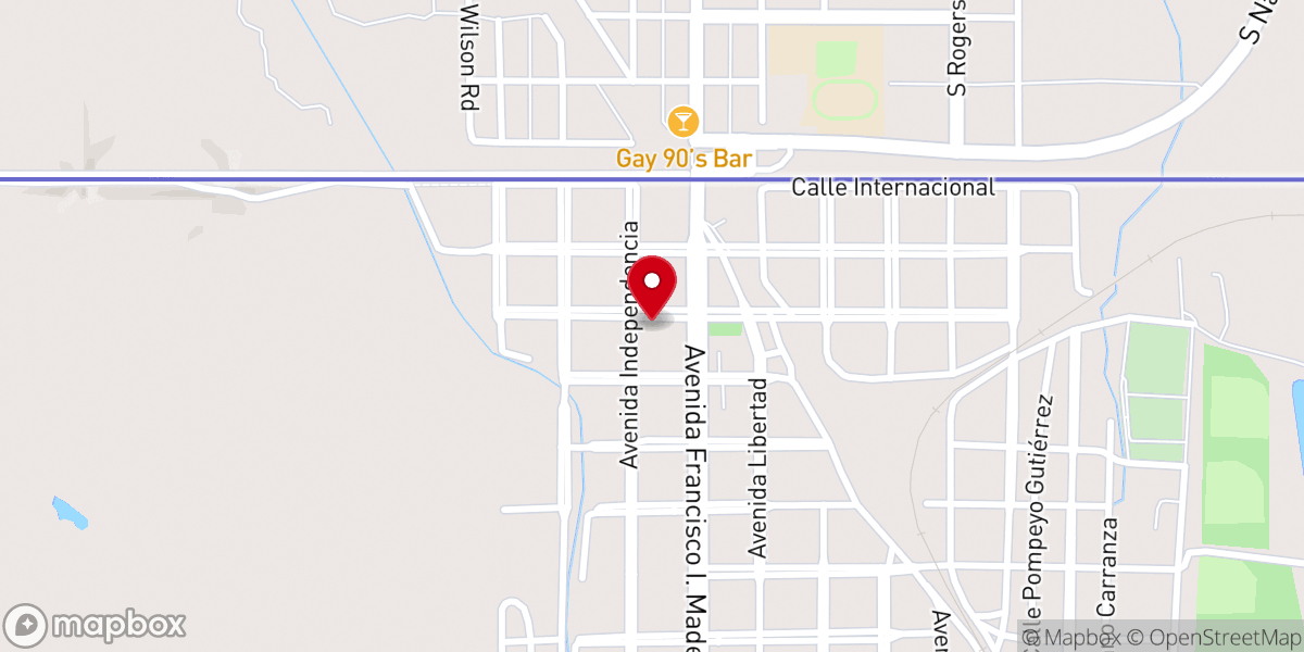 Map showing location of Iglesia Cristiana de Naco
