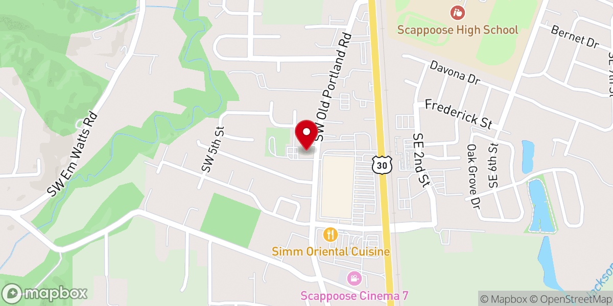 Map showing location of St. Wenceslaus Catholic Church