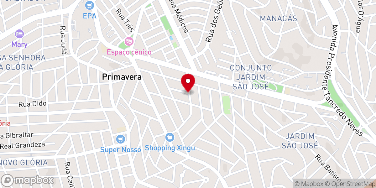 Map showing location of Igreja Pentecostal Vida Eterna