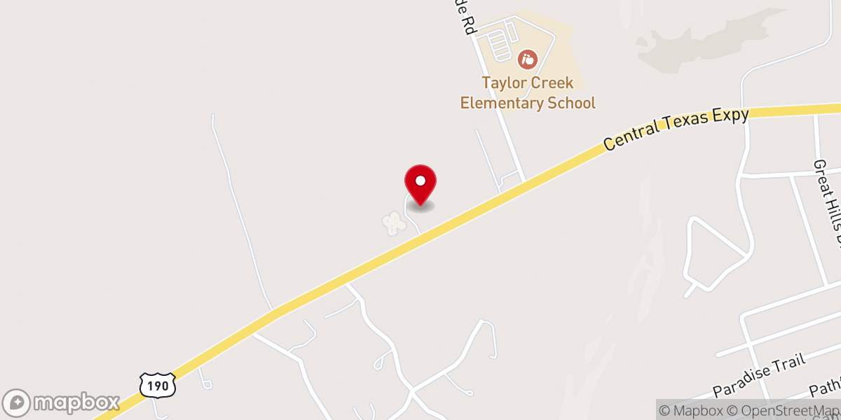 Map showing location of Victory Baptist Church
