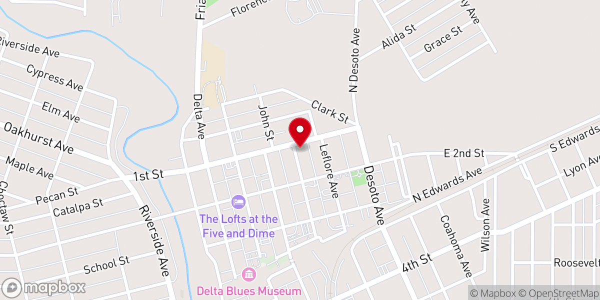 Map showing location of St George's Episcopal Church