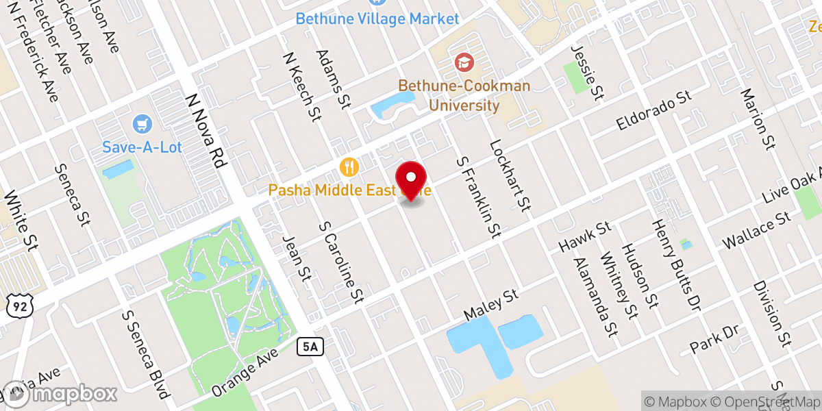 Map showing location of Saint Luke Missionary Baptist Church