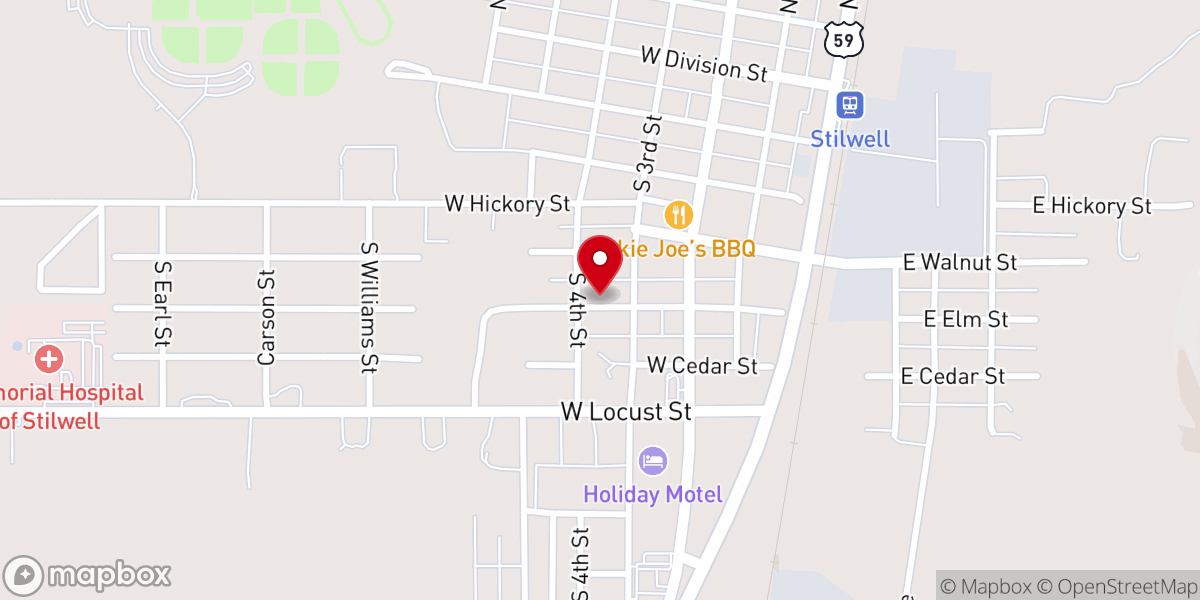 Map showing location of Free Holiness Church