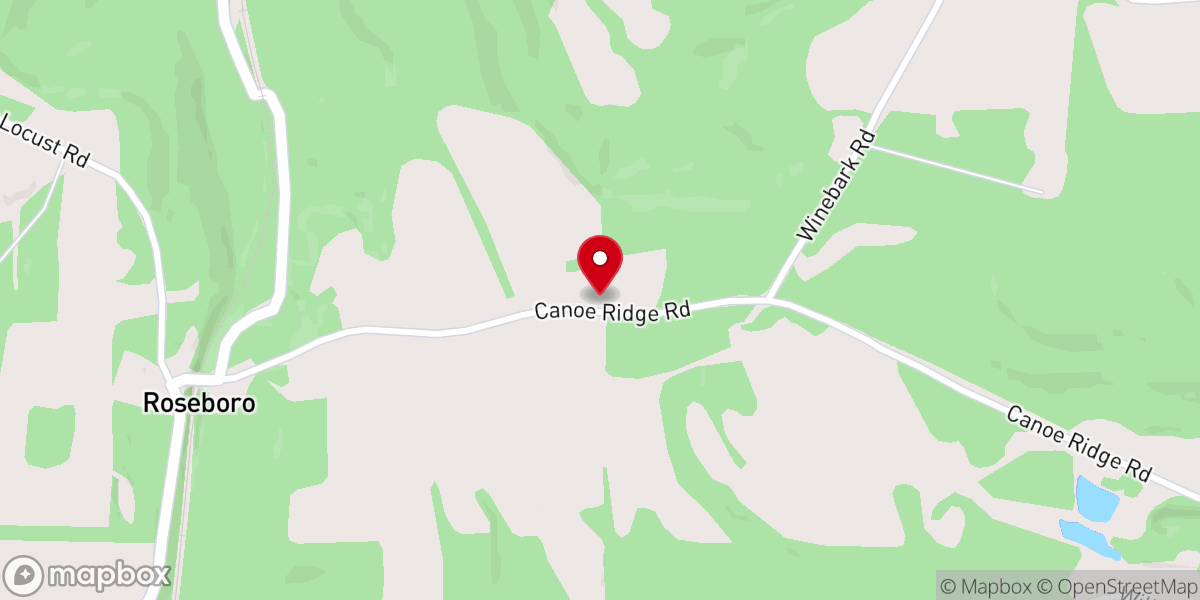 Map showing location of Pine Church
