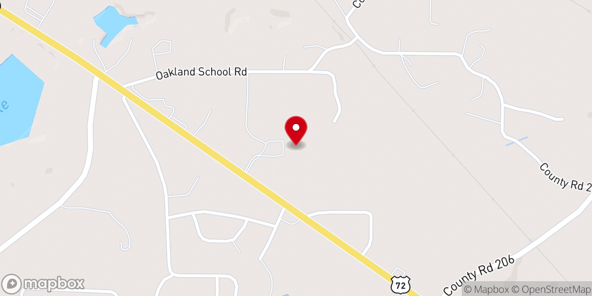Map showing location of Church of the Crossroads