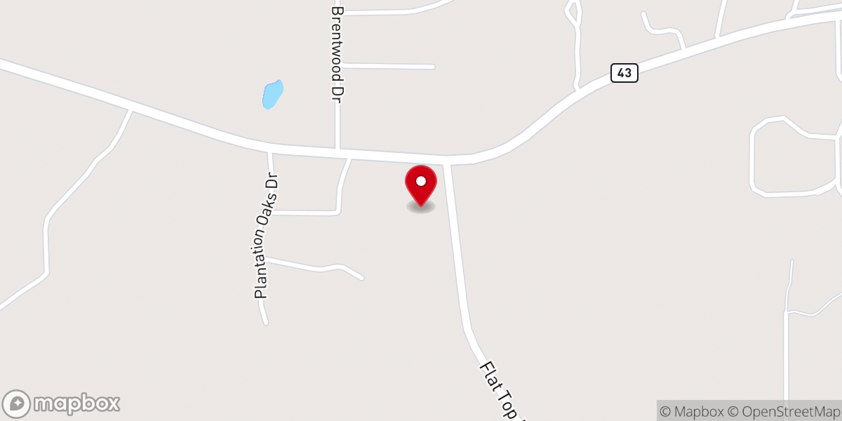 Map showing location of Goodyear Baptist Church