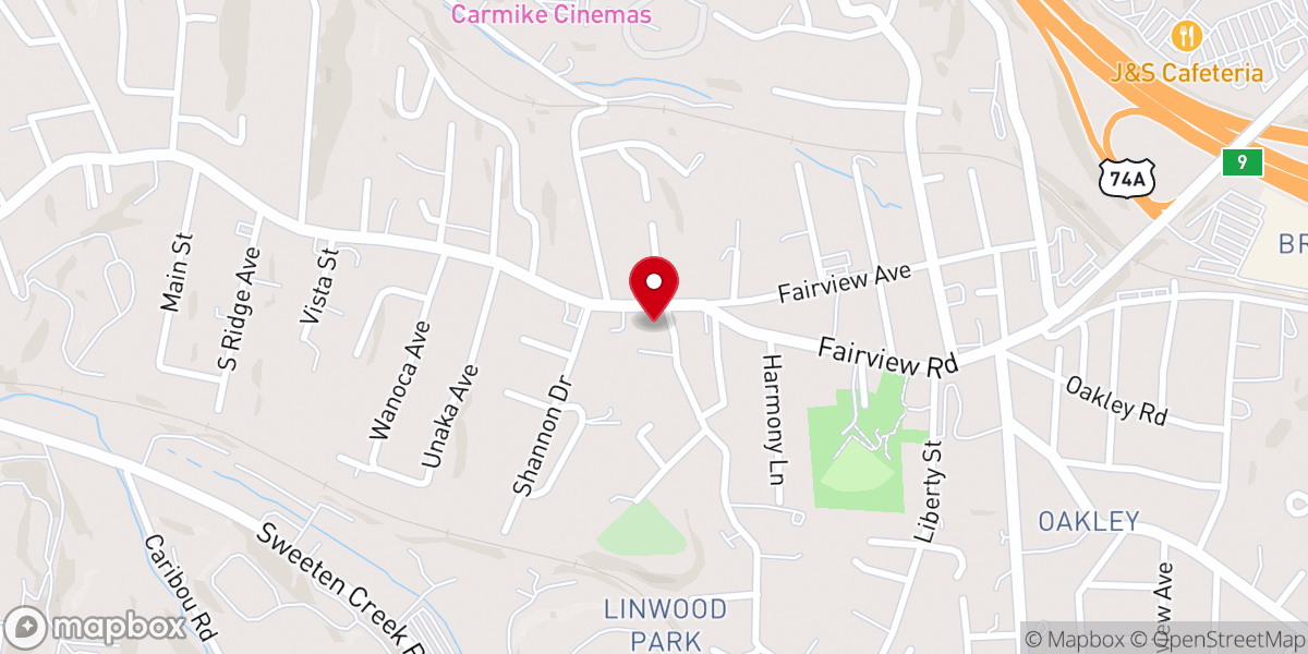 Map showing location of Ecclesia Baptist