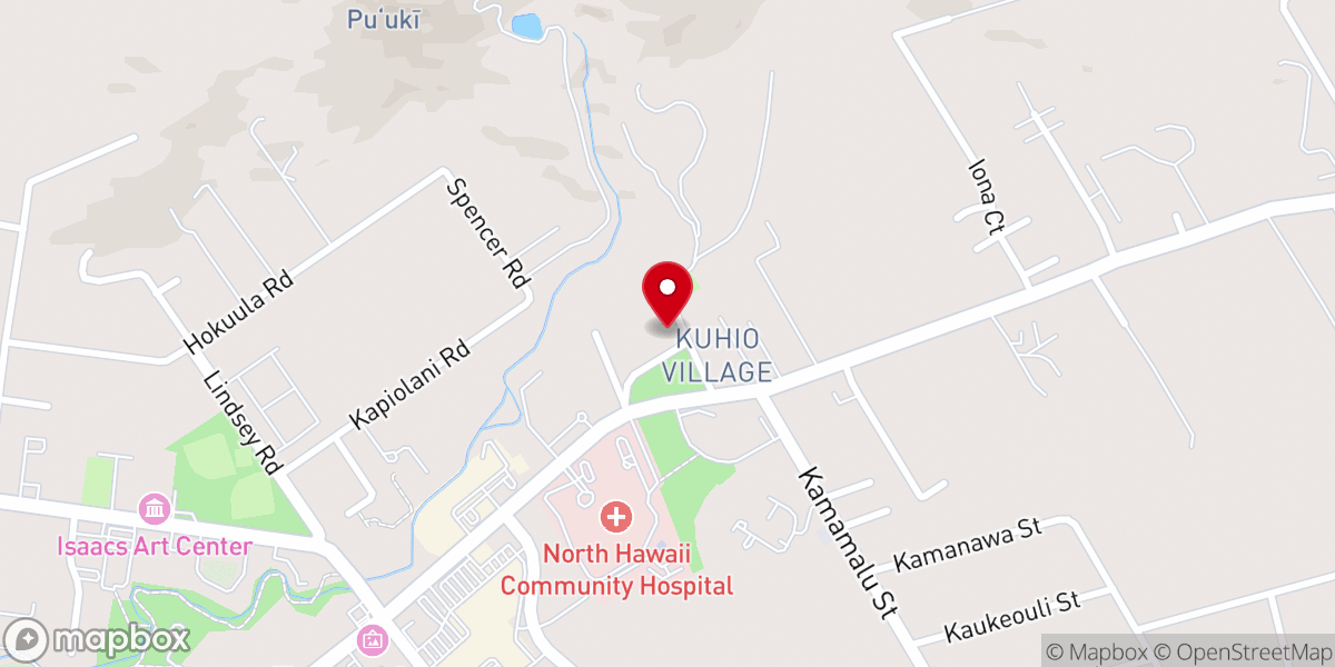 Map showing location of Ke Ola Mau Loa Church