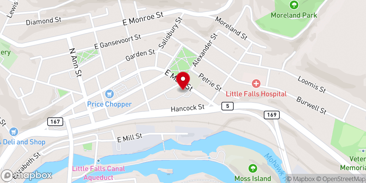 Map showing location of Saint Mary's Roman Catholic Church