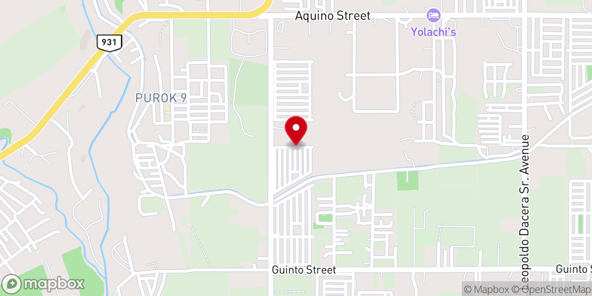 Map showing location of PUROK BAGONG SILANG