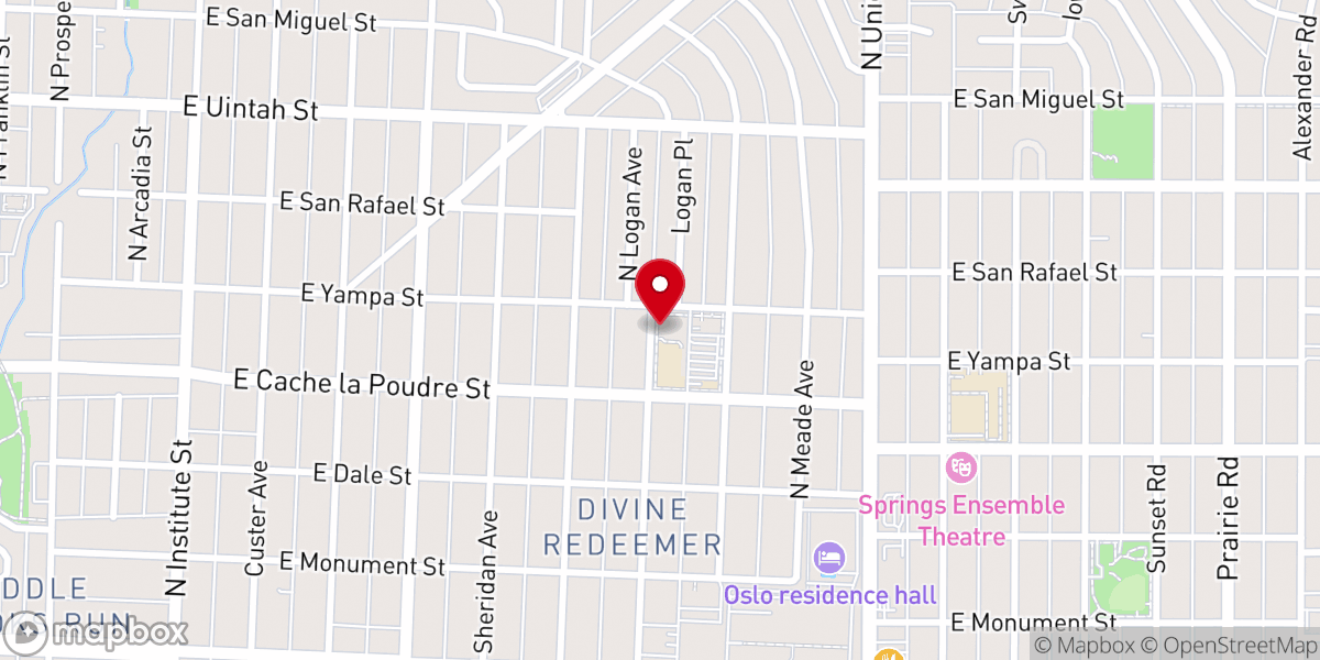 Map showing location of Shrine of Our Lady of Guadalupe, Mother of the Divine Redeemer
